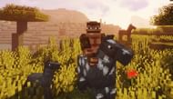 Shown: A Monke attempting to tame a horse (Image via Minecraft)